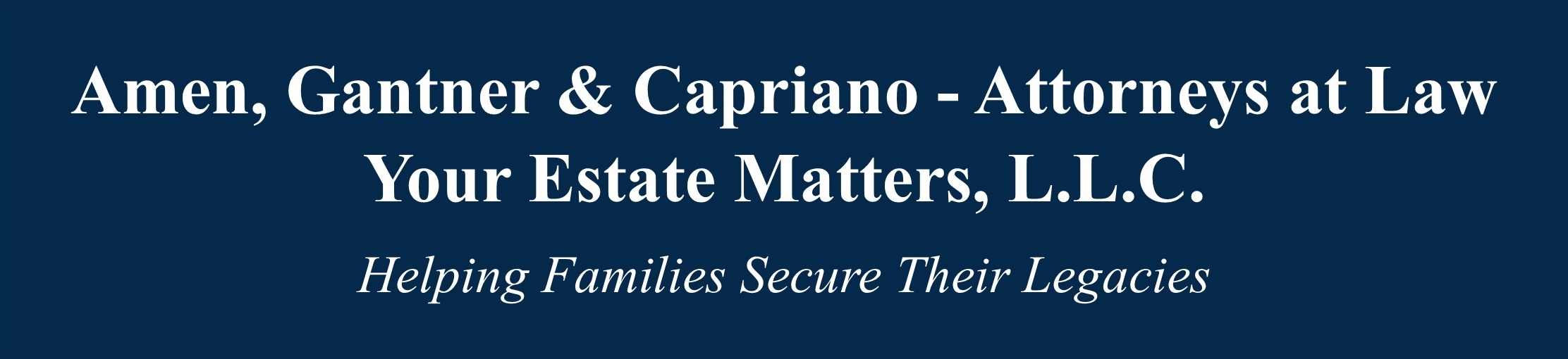 Amen, Gantner, and Capriano logo