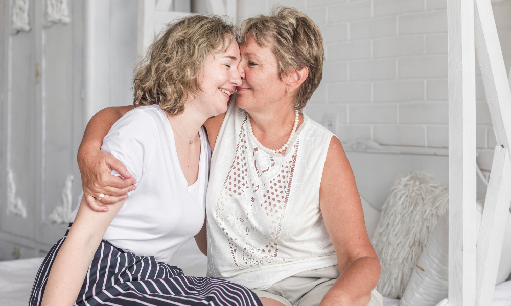 women embracing